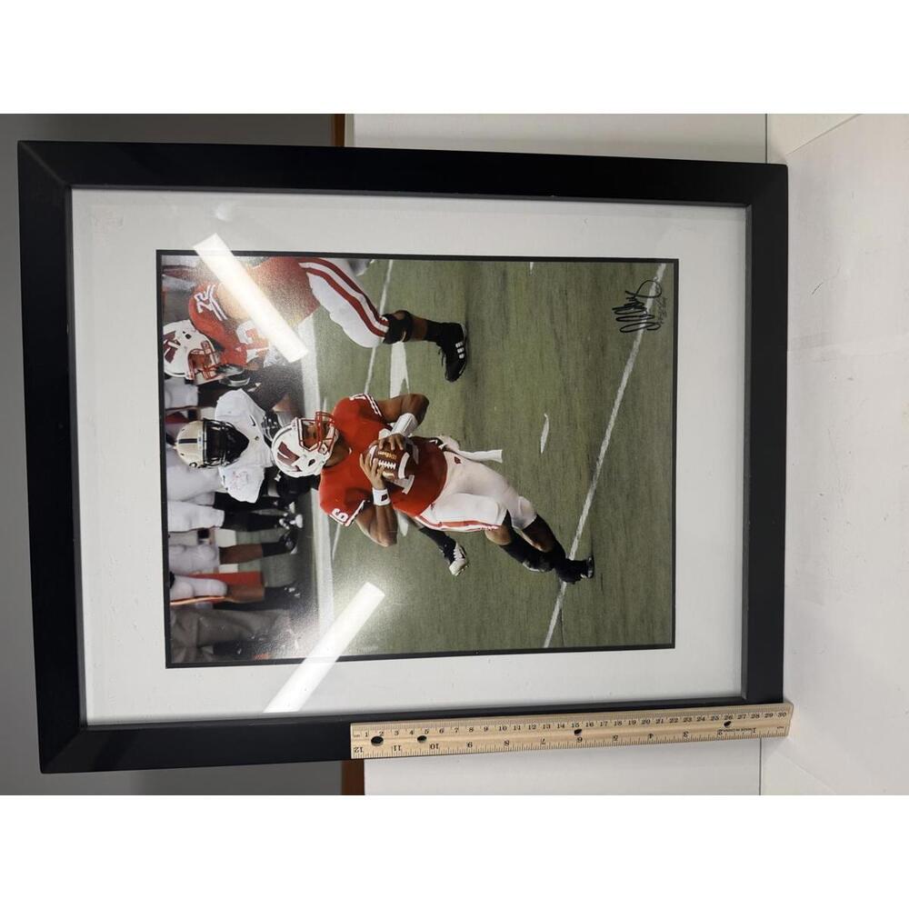 Russell Wilson Wisconsin Badgers Framed Action Photo 2011 #16 Quarterback 16x20